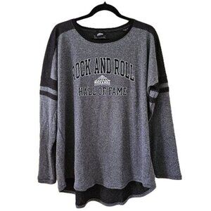 Champion Rock And Roll Hall Of Fame Sweatshirt Men XL Gray LS Lightweight Preppy